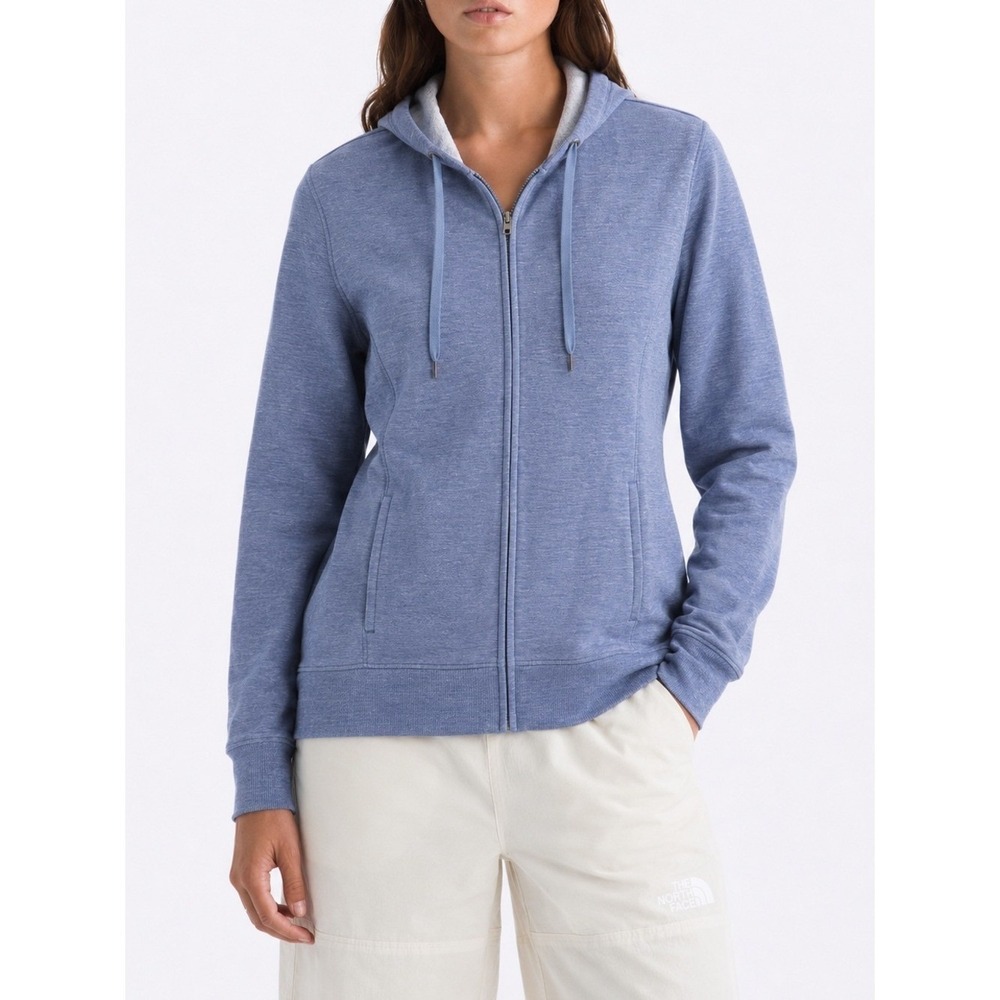 Eddie Bauer Blue Heathered Full Zip Hoodie Sweatshirt Jacket